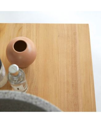 Jill vanity unit in teak wood 80