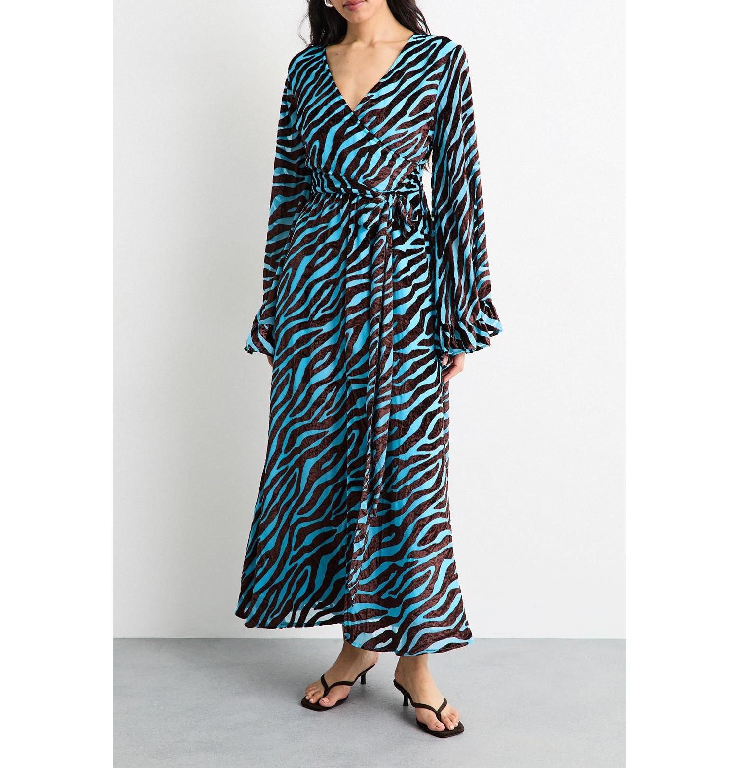 Women's Burnout Velvet Plunge Maxi Dress