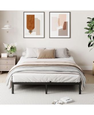  Full Metal Platform Bed Frame Heavy Duty Quiet Storage Slats No Box Spring Kid Friendly