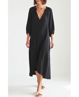 Plus Size Ocean+Main Gauze Dress with Pockets