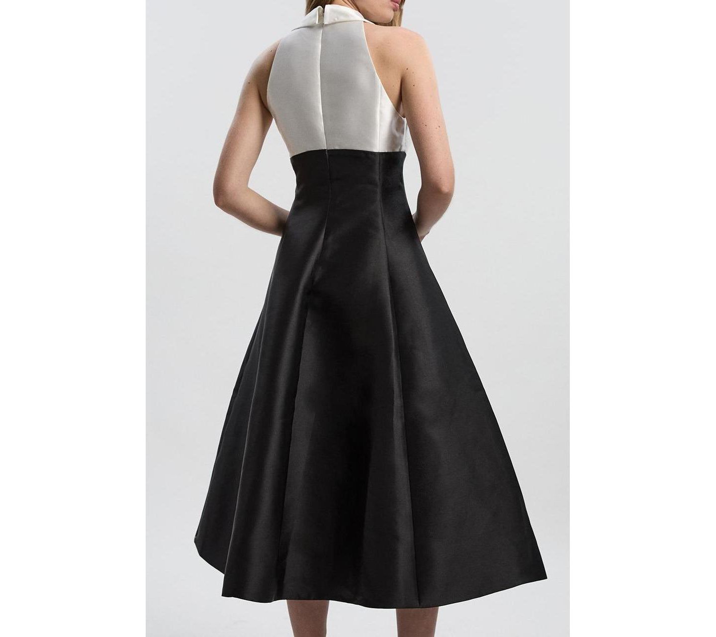 Женское платье Karen Millen Twill Contrast Tux Tailored, цвет: Чёрный — фото 8