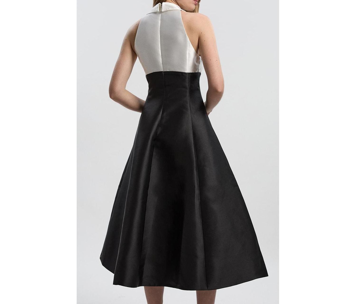 Women's Twill Contrast Tux Tailored Dress