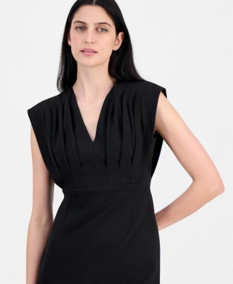 Women's Pleated-Bodice Sheath Dress