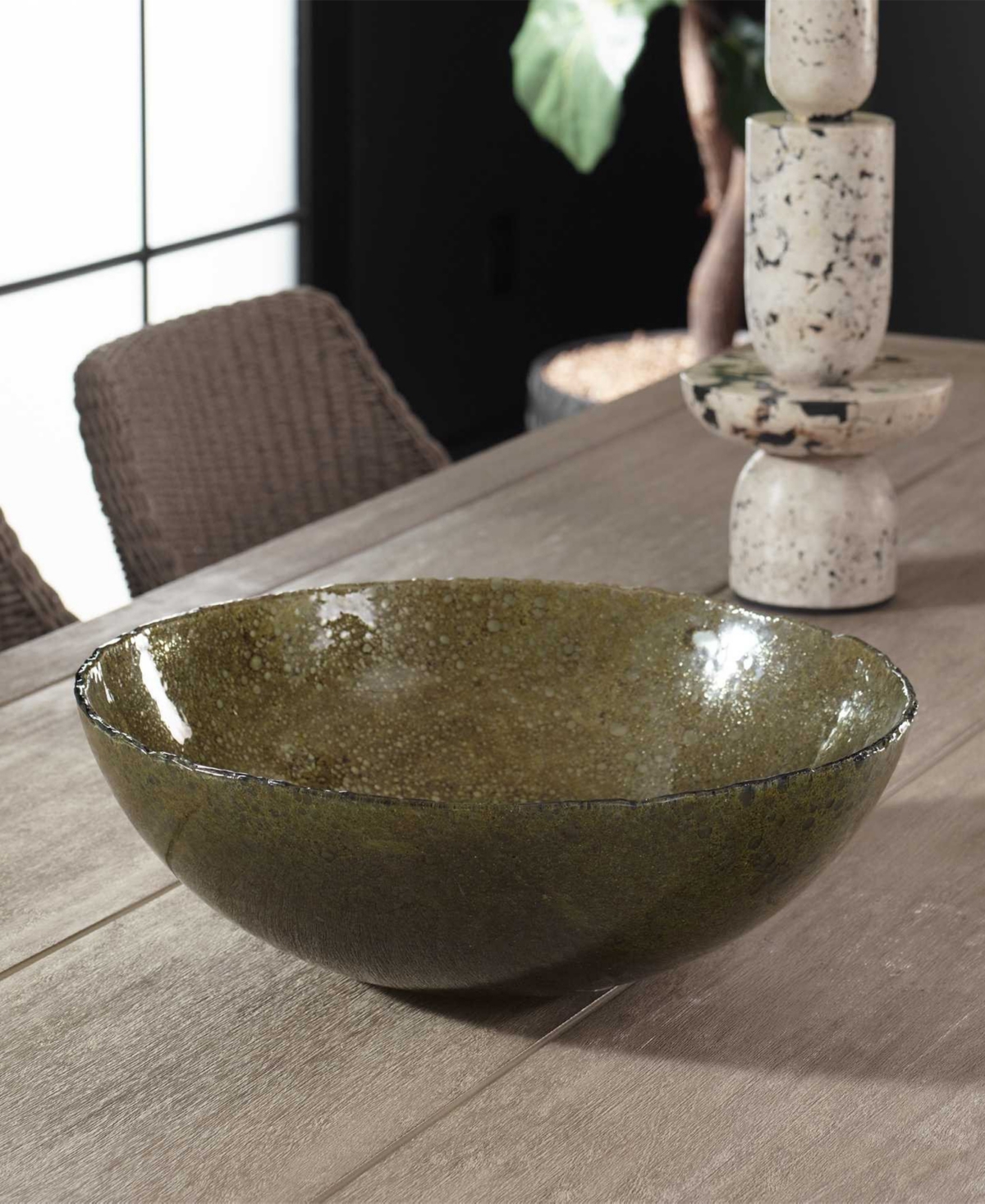 Uttermost Veridian Shimmer Bowl