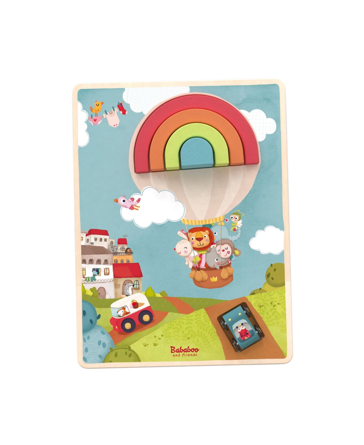 Игра-пазл Bababoo and friends Drive Through the Rainbow, 1-50 деталей, от 12 месяцев, цвет: Разноцветный — фото 1