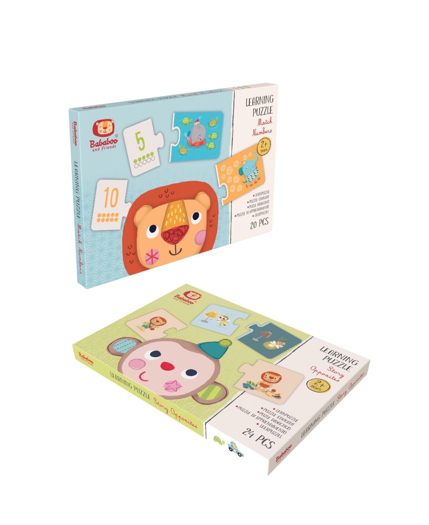 Детские игрушки Bababoo and friends Match Numbers & Opposites Learning Puzzle Set, цвет: Open Miscellaneous — фото 1