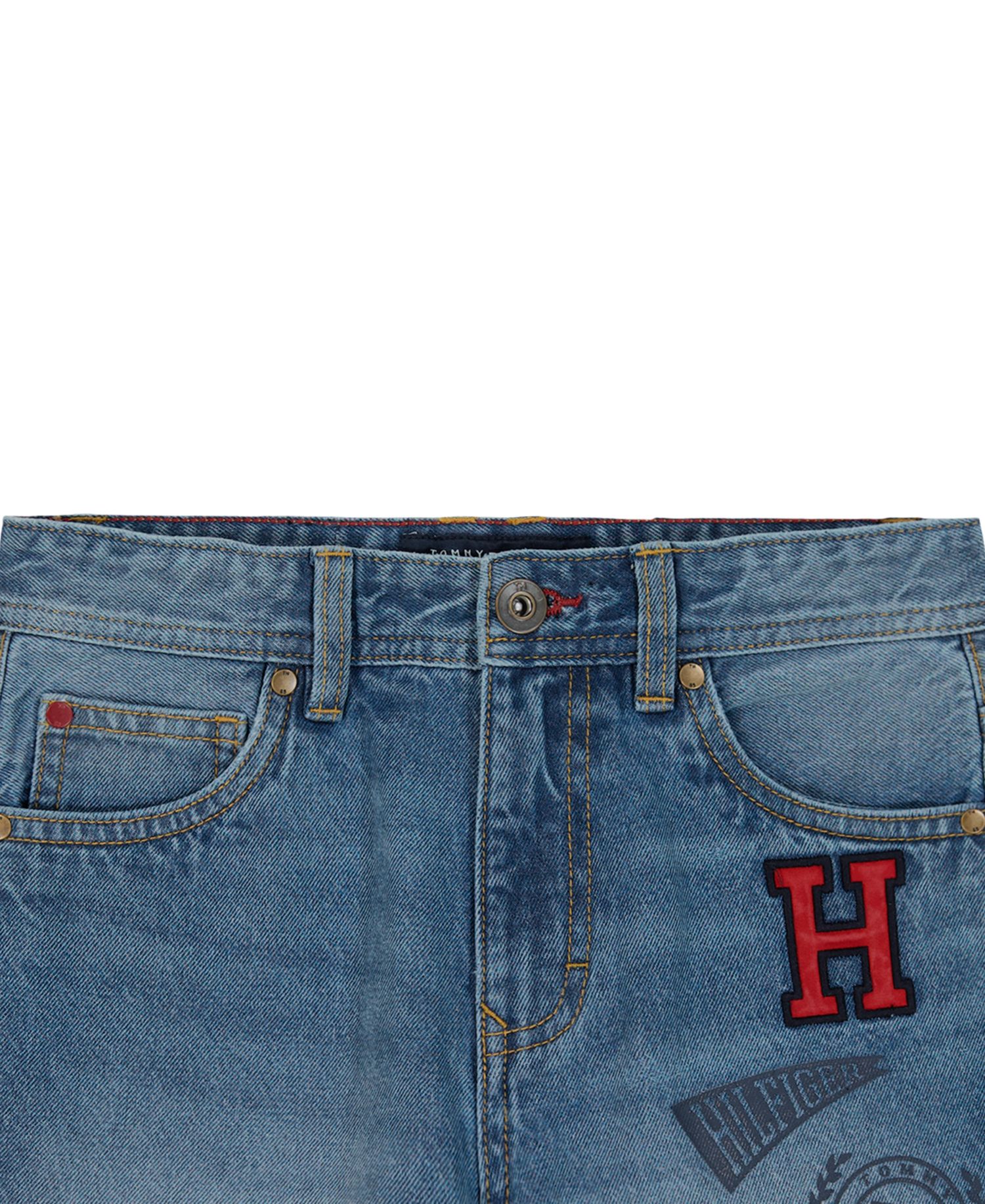 Boys' 2T-7 Varsity Regular Fit Denim Shorts