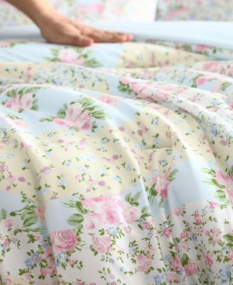 Patchwork Floral Microfiber 5-Pc. Comforter Set, Full/Queen