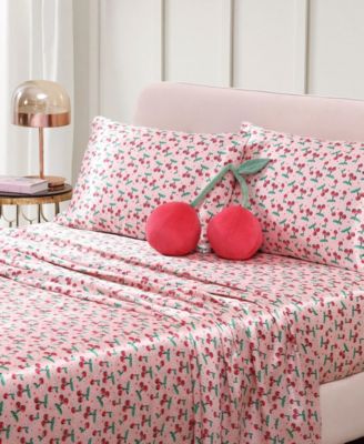 Cherry Pillow Novelty Decorative Pillow, 14" X 14"