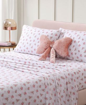 Velvet Bow Novelty Decorative Pillow, 18" X 18"