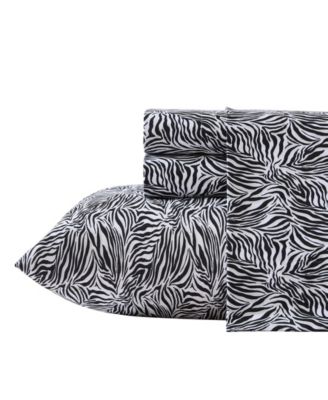 Wild Zebra Microfiber 4-Pc. Sheet Set, Full