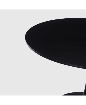 Streamdale 42.1" Black Tulip Dining Table (Seats 4-6) - Round MDF Top, Pedestal Base