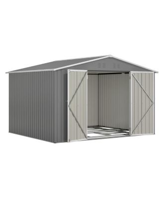 Streamdale 10x8 FT Outdoor Tool Storage Shed, All Weather Metal Shed