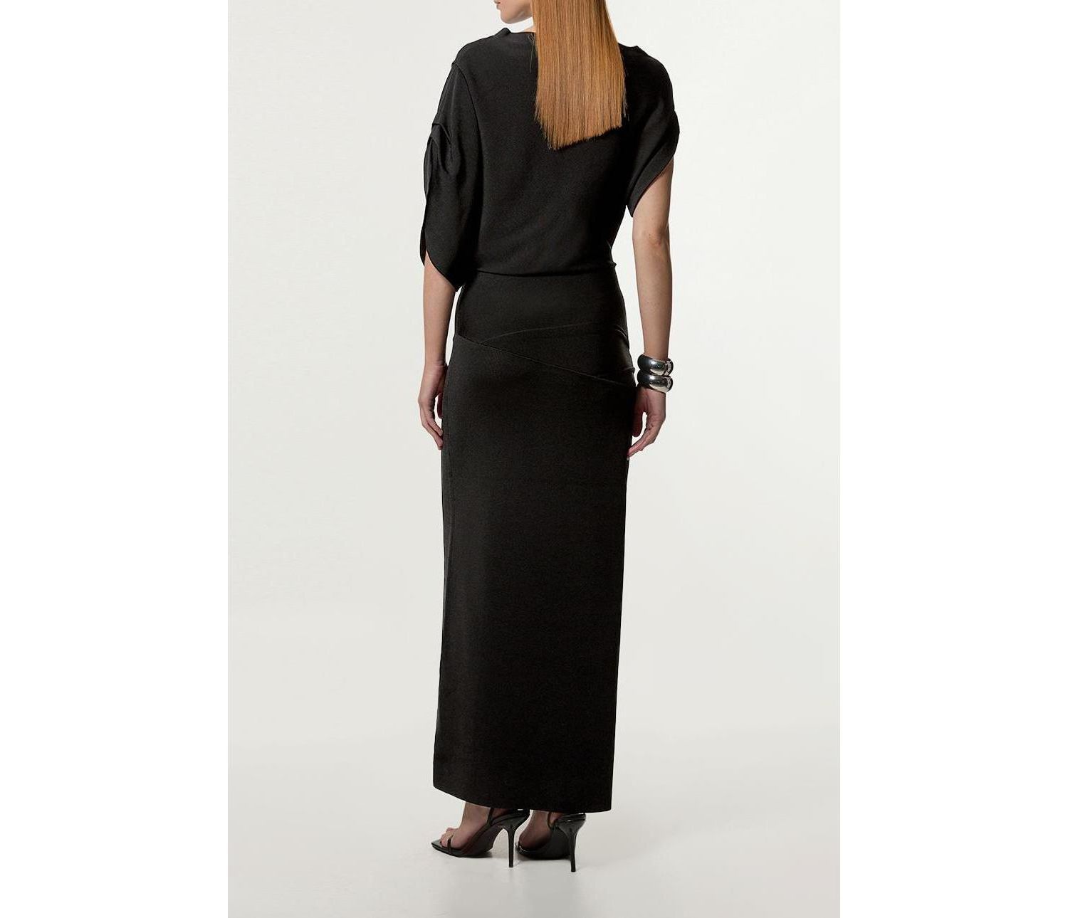 Women's Dropped Waist Asymmetric Maxi Dress