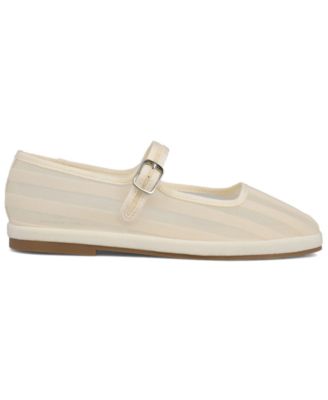 Women's Morocco Striped Mesh Mary Jane Flats