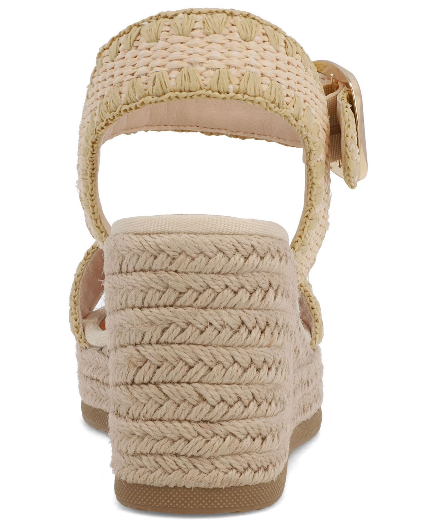 Женские сандалии MIA Beverlee Raffia Espadrille Wedge, цвет: Костяной — фото 3