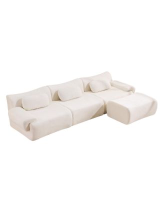 Streamdale Modular Combination Armchair, Bamboo Joint Shape, 3+1 Seater Chenille Deep-Seat