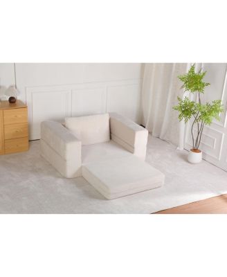 Compression Human Dog Sofa Bed, Modern Floor Couch w/Pillow