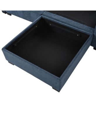 U-shaped Modular Corner Sofa with Two Ottomans