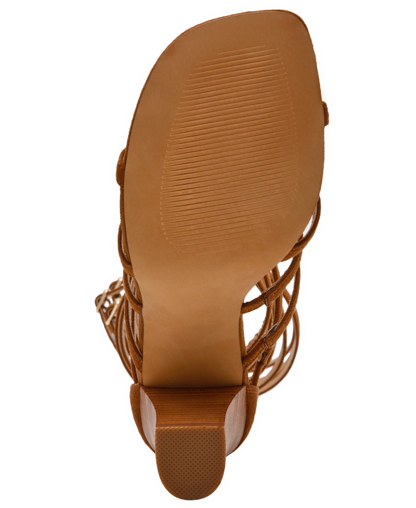 Женские сандалии Steve Madden Gino Knee-High Strappy Square Toe Gladiator, цвет: Каштановый замшевый — фото 5