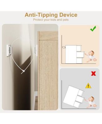 3 Drawer Nightstand for Bedroom, 30in Tall Small End Side Table with Large Storage & Anti-Tip Design