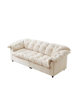 Chenille Modern Comfort Deep Seat Sofa