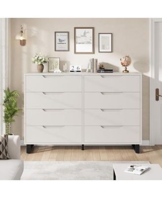 Dresser for Bedroom, Dresser, Freestanding Horizontal Drawer with Storage