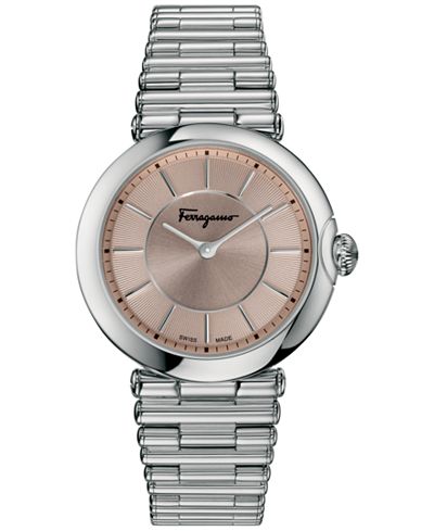 Ferragamo Women's Swiss Symphonie Stainless Steel Bracelet Watch 36mm FIN040015