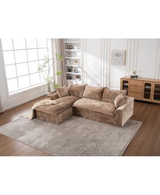 103" Cloud Sectional Couch with L-Shape Chaise, Modern Modular Sofa