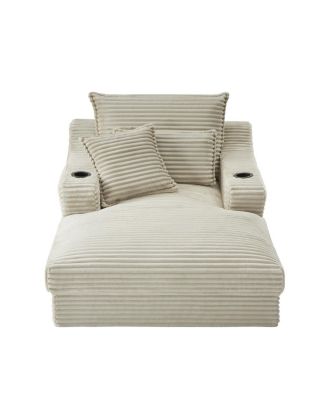 Fluffy Double-Layer Seat Cushion w/ Cup Holders & Cotton Pillows