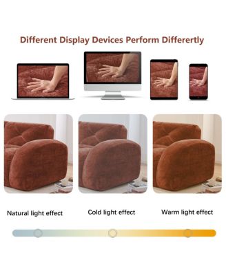 2-Seater Tufted Sofa, Soft Velvet, No Assembly