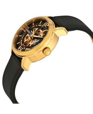 Men's 22654 Objet D Art Quartz Black Skeleton Dial Watch