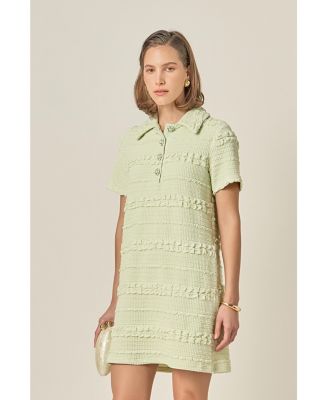 Women's Stretched Embo Textured Mini Dress