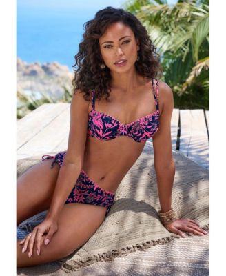 Women's Tropical Underwire Bikini Swimsuit Top Bra Sizing