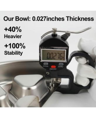 304 Stainless Steel Slow Feeder Dog Bowl 2.5 Cups Non-Slip Raised Design for Medium Large Dogs