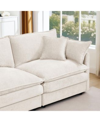 Modular Sectional Sofa, 130.7" U Shaped Couch Set, 4-Seater Comfy Cloud Couch