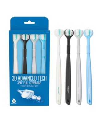  3D Advanced Tech 360degree(s) Full Coverage Toothbrush Set (4-Pack)