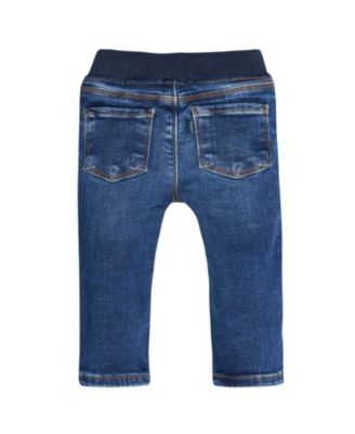 Baby Boys Neutral Rib Waist Skinny Jeans