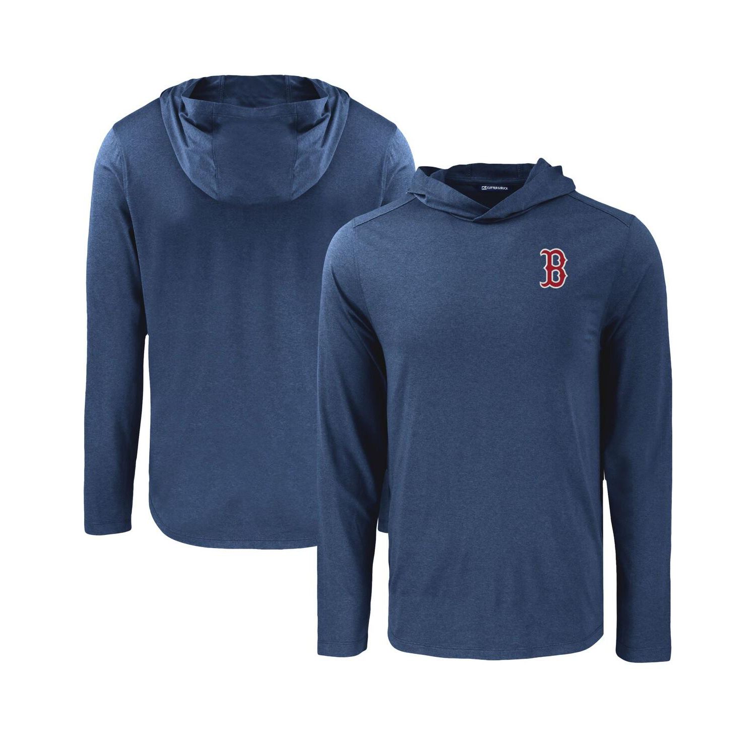 Men's Navy Boston Red Sox Coastline Epic Comfort Eco Hoodie Long Sleeve T-Shirt