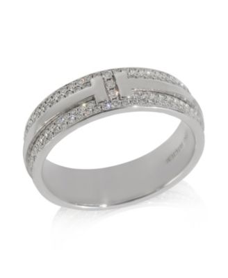 White Gold Diamond Tiffany T Wide Ring