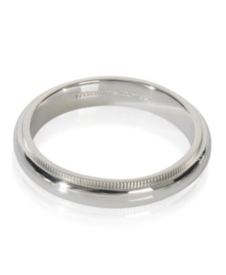 Platinum  Tiffany Together 4mm Milgrain Band