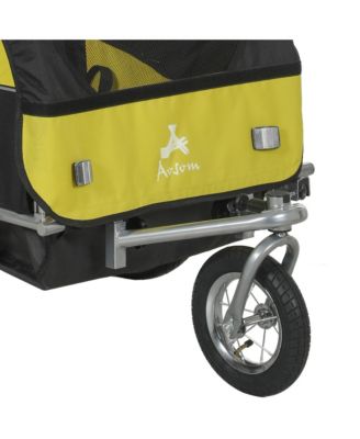 Kids Elite 2-Seat Bicycle Trailer Steel w/ Water Resist Windows