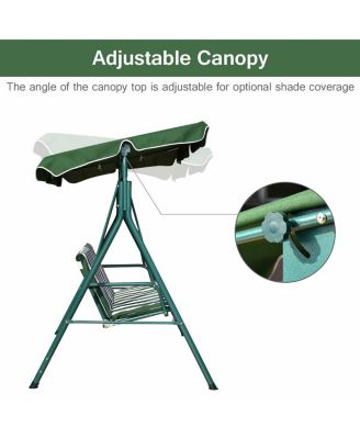 2-Person Outdoor Canopy Swing, Weather-Resistant for Porch & Backyard