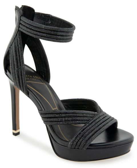 Женские сандалии Kenneth Cole New York Nadine Jewel Platform Dress Sandals, цвет: Чёрный