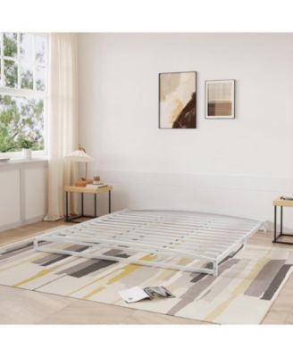 Simple Upholstered Panel Bed Frame, Modern Bed Base with Comfortable Headboard, Multiple Sizes