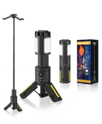 Rechargeable 10050mAh LED Camping Light, 1000LM 10W Portable Work Light with 3 Adjustable Heads, Multi Mode Emergency Lantern