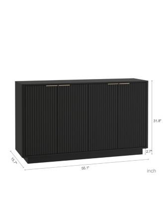 Modern Buffet Cabinet with Storage, Fluted Sideboard, Credenza, Console Table