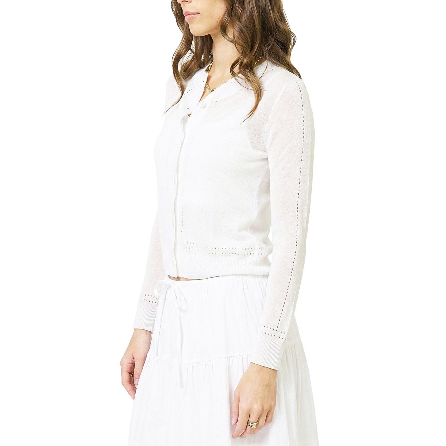 Women's Serena Sheer Pointelle Cardigan