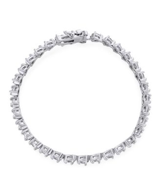 Delicate 12CTW CZ Pear Shape Teardrop Cubic Zirconia Tennis Bracelet Plated 7-7.5 Inch