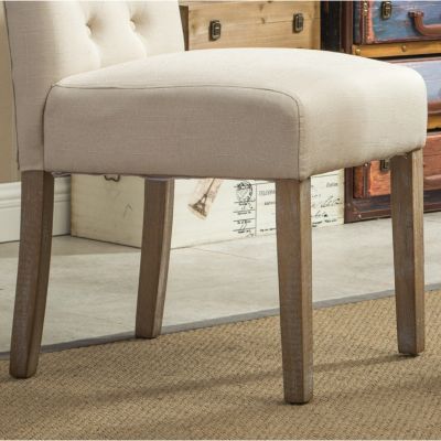 Set of 2 Solid Wood Tufted Parsons Dining Chair